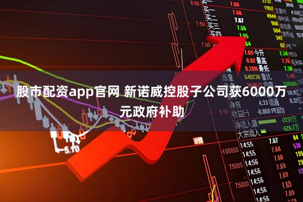 股市配资app官网 新诺威控股子公司获6000万元政府补助
