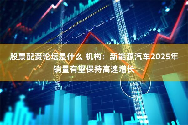 股票配资论坛是什么 机构：新能源汽车2025年销量有望保持高速增长