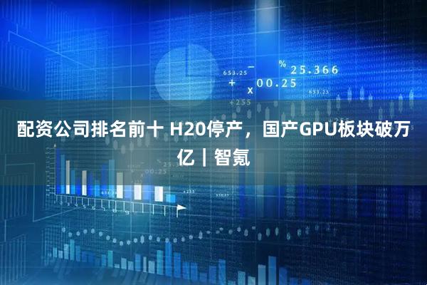配资公司排名前十 H20停产，国产GPU板块破万亿｜智氪